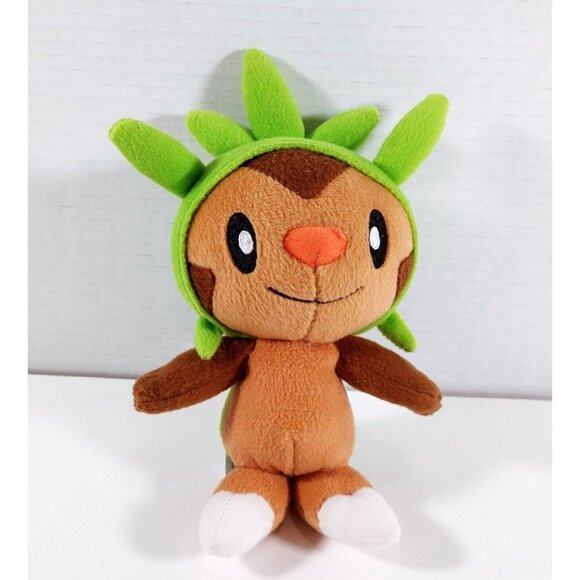 Pokemon XY Chespin Plush Toy Stuffed Animal 7" Tomy 2013 - Picture 1 of 4